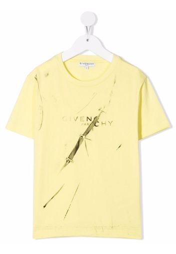 Givenchy Kids T-shirt con stampa - Giallo