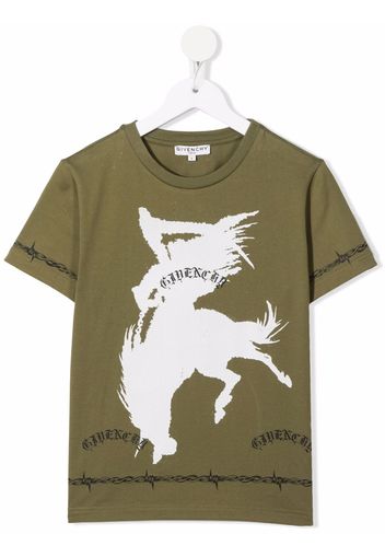 Givenchy Kids T-shirt con stampa - Verde