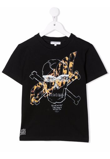 Givenchy Kids Skull graphic-pritn T-shirt - Nero