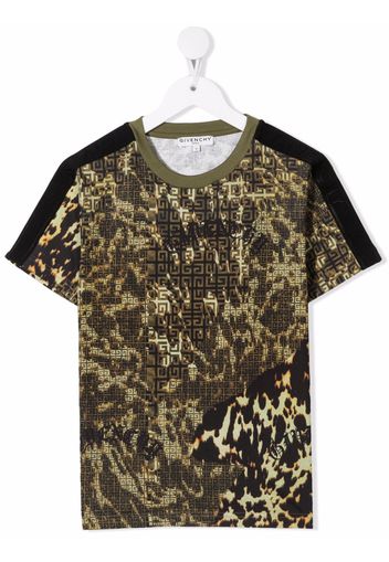 Givenchy Kids T-shirt con stampa camouflage - Verde