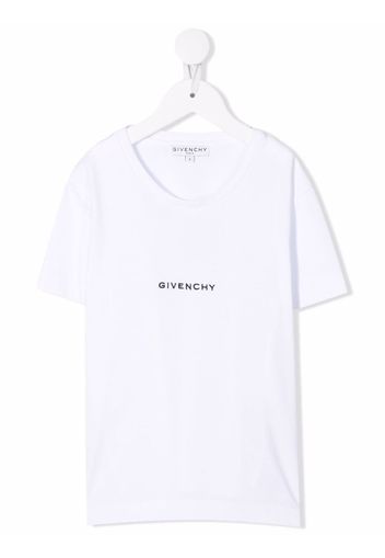 Givenchy Kids logo-embroidered cotton T-shirt - Bianco