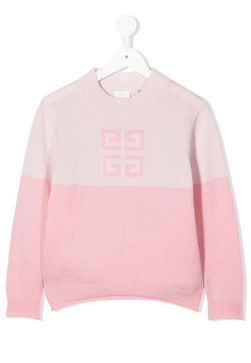 Givenchy Kids logo-jacquard knitted jumper - Rosa