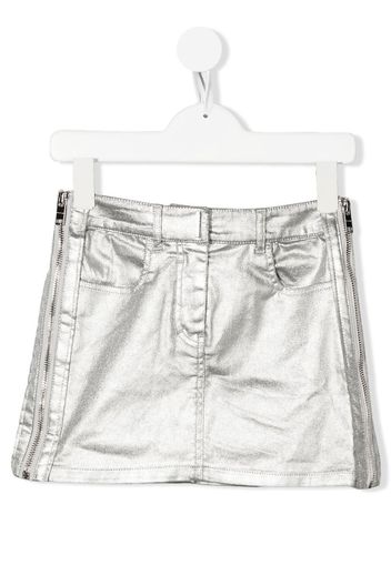 Givenchy Kids Minigonna metallizzata - Grigio