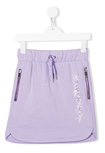 Givenchy Kids logo-print curved-hem skirt - Viola