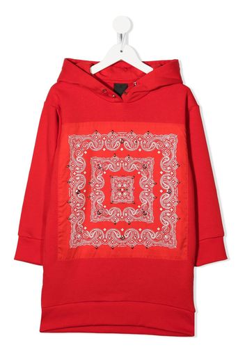 Givenchy Kids Abito stile felpa con cappuccio - Rosso