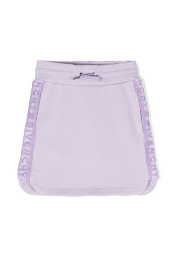 Givenchy Kids logo-embroidered mini skirt - Viola