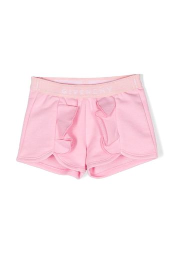 Givenchy Kids Shorts sportivi con ruches - Rosa