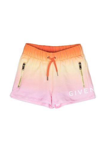 Givenchy Kids multicolour drawstring shorts - Arancione