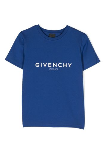 Givenchy Kids T-shirt girocollo con stampa - Blu