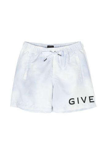 Givenchy Kids Costume da bagno con stampa - Bianco