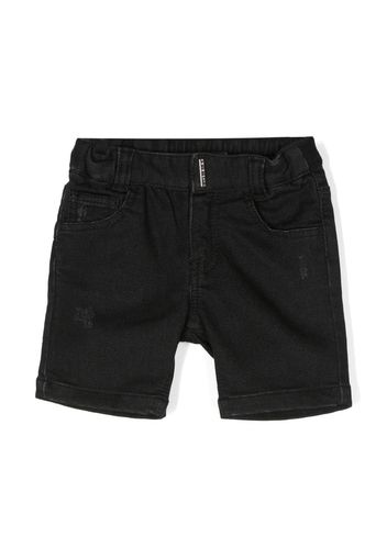 Givenchy Kids Bermuda denim con stampa - Nero