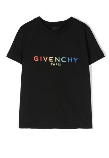 Givenchy Kids gradient logo-print T-shirt - Nero