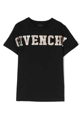 Givenchy Kids logo-print detail T-shirt - Nero