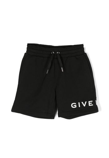 Givenchy Kids 4G logo-print drawstring shorts - Nero