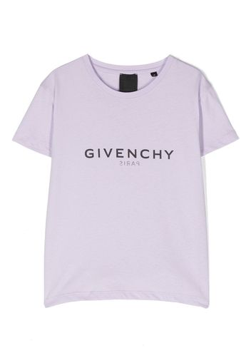 Givenchy Kids cotton logo-printT-shirt - Viola