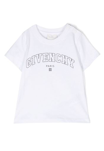 Givenchy Kids logo print crew-neck T-shirt - Bianco