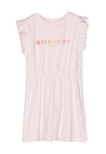 Givenchy Kids embroidered-logo sleeveless dress - Rosa