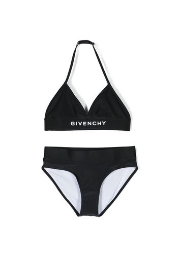 Givenchy Kids logo-print bikini set - Nero