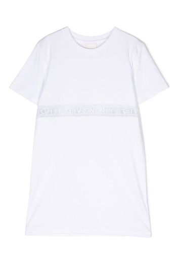 Givenchy Kids logo stripe shirt dress - Bianco