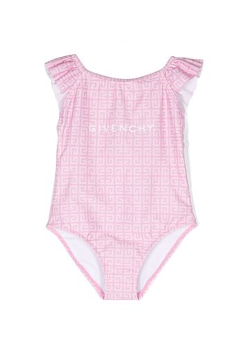 Givenchy Kids Costume intero 4G con ruches - Rosa