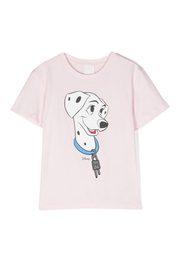 Givenchy Kids cartoon-print short-sleeve T-shirt - Rosa