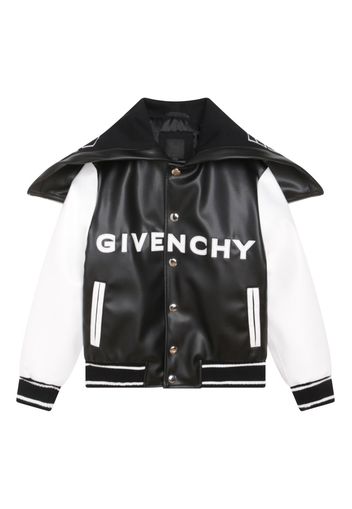 Givenchy Kids Bomber con cappuccio - Nero