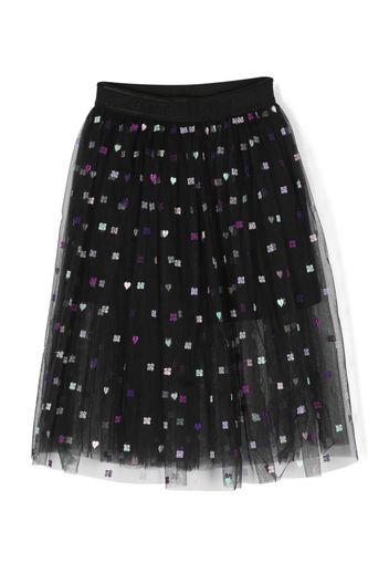 Givenchy Kids 4g-motif flared skirt - Nero