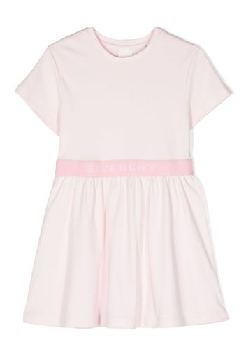 Givenchy Kids logo-print round-neck dress - Rosa