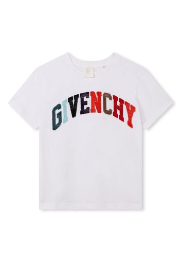 Givenchy Kids logo-embroidered cotton T-shirt - Bianco