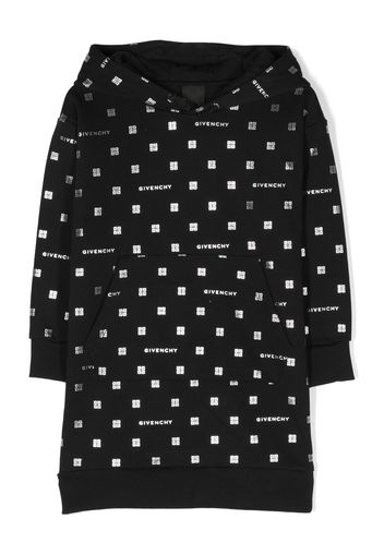 Givenchy Kids 4G logo hooded dress - Nero