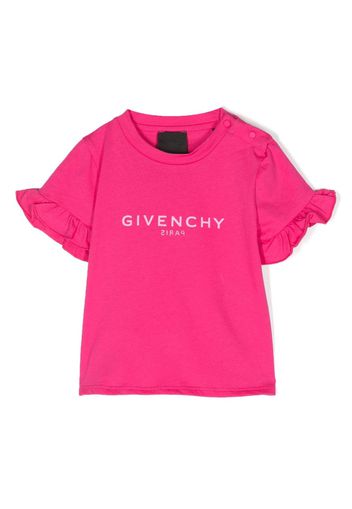 Givenchy Kids logo-print cotton T-shirt - Rosa