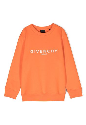 Givenchy Kids 4G reversed logo print sweatshirt - Arancione