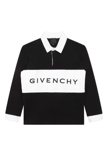 Givenchy Kids logo-print cotton polo shirt - Nero