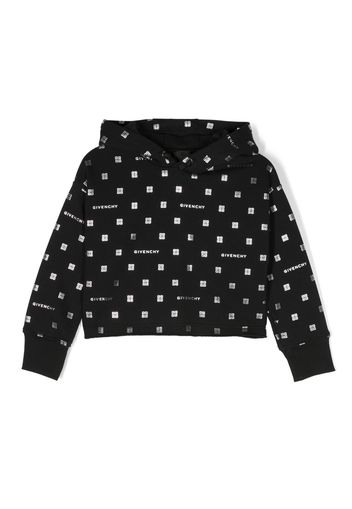 Givenchy Kids monogram-print drawstring hoodie - Nero