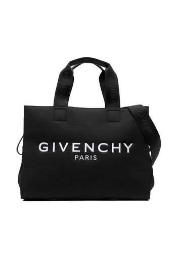 Givenchy Kids Borsa fasciatoio con ricamo 4G - Nero