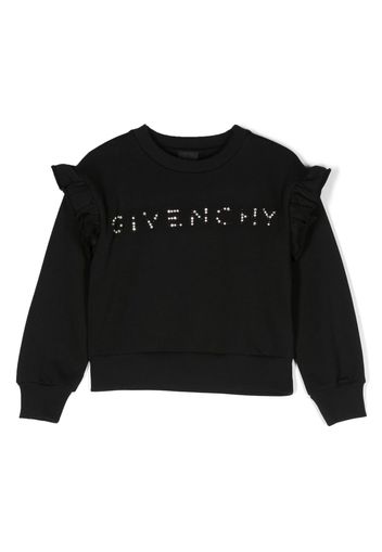 Givenchy Kids stud-logo crew-neck sweatshirt - Nero