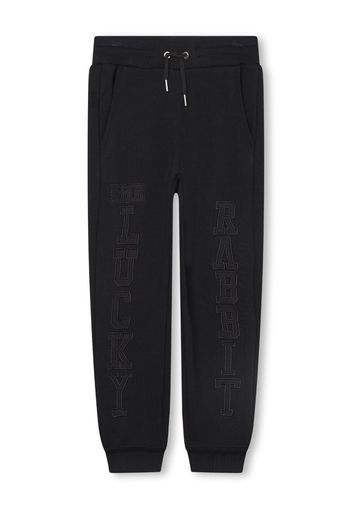 Givenchy Kids x Disney Oswald-patch fleece track pants - Nero