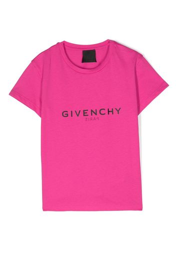 Givenchy Kids logo-print cotton T-shirt - Rosa
