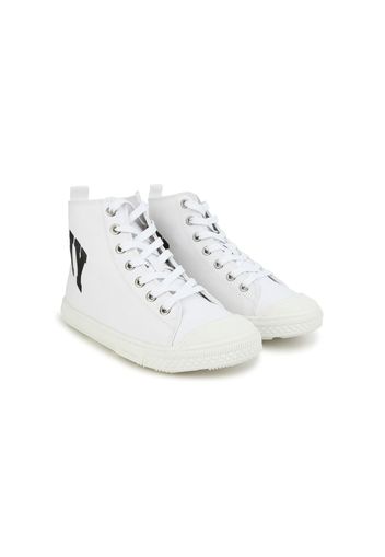 Givenchy Kids logo-print high-top sneakers - Bianco