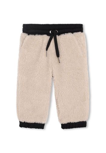 Givenchy Kids logo-embroidered fleece track pants - Toni neutri