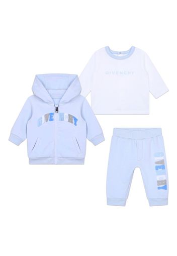 Givenchy Kids Tuta sportiva con applicazione (3 pz) - Blu