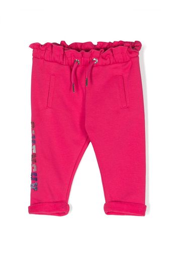 Givenchy Kids Pantaloni sportivi con paillettes - Rosa