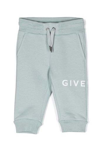 Givenchy Kids logo-print drawstring trousers - Blu