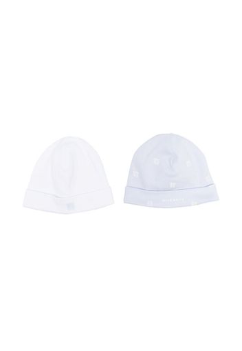 Givenchy Kids Set di 2 cappelli 4G - Bianco