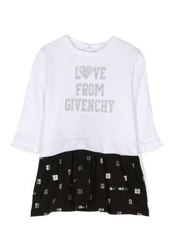 Givenchy Kids Abito con ricamo - Bianco