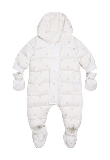 Givenchy Kids padded logo-print snowsuit - Bianco