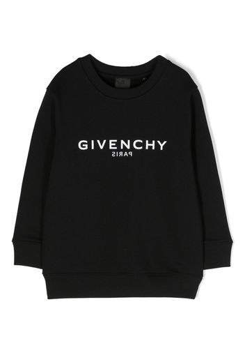 Givenchy Kids logo-print jersey-fleece sweatshirt - Nero