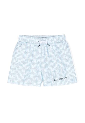 Givenchy Kids 4G-motif swim shorts - Verde