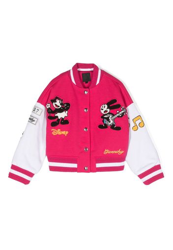 Givenchy Kids x Disney embroidered varsity jacket - Rosa