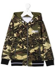 Givenchy Kids camouflage-print hoodie - Verde